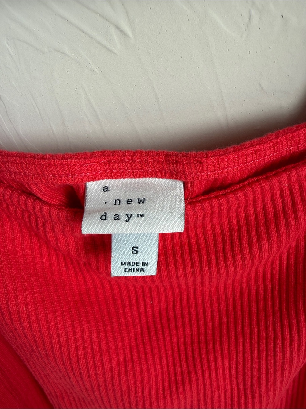 a new day poppy red Square Neck Ruffle Sleeve Tank - Picture 2 of 4